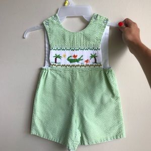 Just ducky smocked baby boy outfit